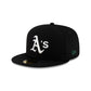 Athletics 2025 Clubhouse Black 59FIFTY Fitted Hat
